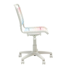 Load image into Gallery viewer, Bungie Low Back Office Chair in Blush/Blue Ombre with White Frame and Base