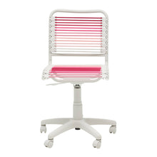 Load image into Gallery viewer, Low Back Bungie Office Chair in Blush with White Frame and Base