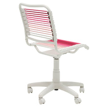 Load image into Gallery viewer, Low Back Bungie Office Chair in Blush with White Frame and Base