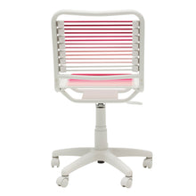 Load image into Gallery viewer, Low Back Bungie Office Chair in Blush with White Frame and Base