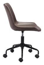 Load image into Gallery viewer, Mid-Century Matte Brown Armless Office Chair