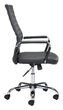Load image into Gallery viewer, Modern High-Back Office Chair in Black and Chrome