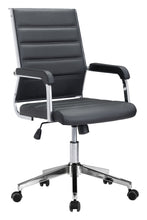 Load image into Gallery viewer, Modern Black Vinyl Office Chair