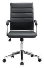 Load image into Gallery viewer, Modern Black Vinyl Office Chair