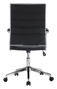 Modern Black Vinyl Office Chair