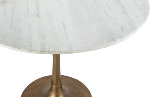 Round 36" Marble Meeting Table with Gold Base