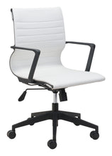 Load image into Gallery viewer, White Modern Office Chair with Elegant Contrasting Black Frame