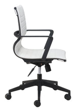 Load image into Gallery viewer, White Modern Office Chair with Elegant Contrasting Black Frame

