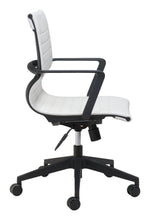 Load image into Gallery viewer, White Modern Office Chair with Elegant Contrasting Black Frame