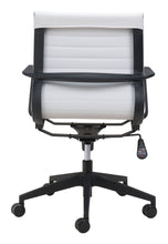 Load image into Gallery viewer, White Modern Office Chair with Elegant Contrasting Black Frame