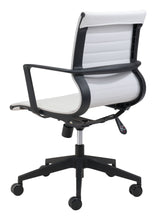 Load image into Gallery viewer, White Modern Office Chair with Elegant Contrasting Black Frame