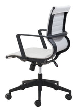 Load image into Gallery viewer, White Modern Office Chair with Elegant Contrasting Black Frame