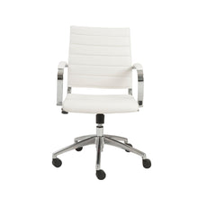 Load image into Gallery viewer, High Back Office Chair in White with Aluminum Base
