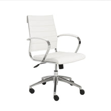 Load image into Gallery viewer, High Back Office Chair in White with Aluminum Base