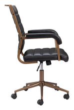 Load image into Gallery viewer, Plush Vintage Black and Bronze Office Chair