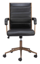 Load image into Gallery viewer, Plush Vintage Black and Bronze Office Chair