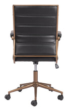 Load image into Gallery viewer, Plush Vintage Black and Bronze Office Chair