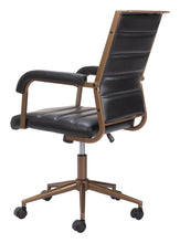 Load image into Gallery viewer, Plush Vintage Black and Bronze Office Chair
