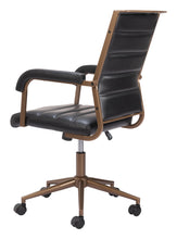 Load image into Gallery viewer, Plush Vintage Black and Bronze Office Chair