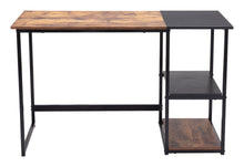 Load image into Gallery viewer, Brown and Black 47" Vintage Industrial Workstation