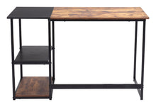 Load image into Gallery viewer, Brown and Black 47" Vintage Industrial Workstation
