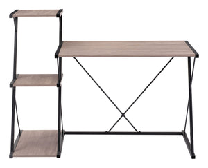 Minimal 51" Urban Desk with Three-Tier Shelf