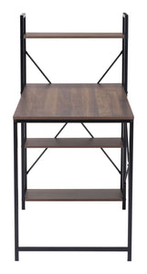 Minimal 48" Urban Office Desk with Four-Tier Shelf