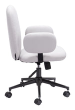 Load image into Gallery viewer, Boho Office Chair with Contrasting Black Base in Beige