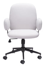 Load image into Gallery viewer, Boho Office Chair with Contrasting Black Base in Beige
