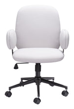 Load image into Gallery viewer, Boho Office Chair with Contrasting Black Base in Beige