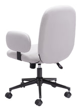 Load image into Gallery viewer, Boho Office Chair with Contrasting Black Base in Beige