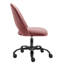 Load image into Gallery viewer, Rose Velvet Height Adjustable Rolling Office Chair