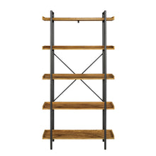 Load image into Gallery viewer, 68&quot; Industrial Bookcase in Barn Wood/Steel
