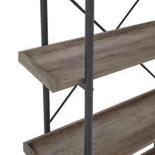 Load image into Gallery viewer, 68&quot; Industrial Bookcase in Gray Woodgrain/Steel
