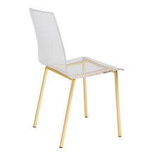 Load image into Gallery viewer, Set of Two Clear Acrylic and Brushed Gold Office Chairs
