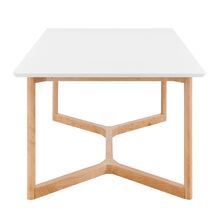 Load image into Gallery viewer, Matte White Natural Beech Wood 63" Meeting Table