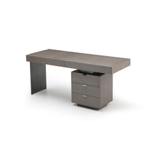 Load image into Gallery viewer, Grey Oak 71" Modern Executive Desk with Storage Drawers
