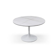 Load image into Gallery viewer, 47&quot; Elegant Round Ceramic Meeting Table with White Ceramic Top
