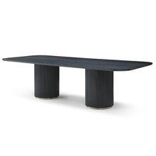 Load image into Gallery viewer, Black Oak Veneer 110&quot; Twin Pedestal Base Conference Table

