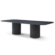 Load image into Gallery viewer, Black Oak Veneer 110" Twin Pedestal Base Conference Table