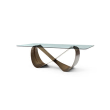Load image into Gallery viewer, 94&quot; Glass Top Conference Table with Brushed Bronze Base
