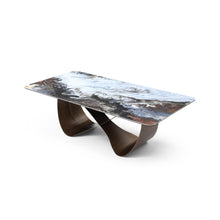 Load image into Gallery viewer, Ceramic Top 94" Conference Table with Brushed Bronze Base