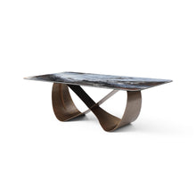 Load image into Gallery viewer, Ceramic Top 94&quot; Conference Table with Brushed Bronze Base
