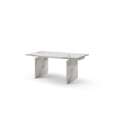 Load image into Gallery viewer, Rectangle 71" - 106" Extendable White Ceramic Conference Table