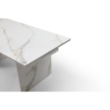Load image into Gallery viewer, Rectangle 71" - 106" Extendable White Ceramic Conference Table