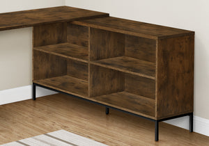60" L-Shaped Brown Contemporary Office Desk