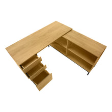 Load image into Gallery viewer, 60" L-Shaped Natural Contemporary Office Desk