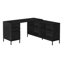 Load image into Gallery viewer, 60" L-Shaped Black Contemporary Office Desk