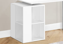 Load image into Gallery viewer, 55&quot; White Modern Desk with Storage and U-Shaped Metal Legs

