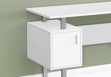 Load image into Gallery viewer, 47" White Contemporary Computer Desk with Storage Cabinets